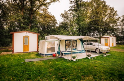 Comfort pitch with comfort private bathroom