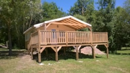 Accommodation - Écolodge On Piles - 2 Bedrooms - Camping la Chabotière