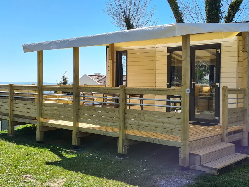 Location - Mobile-Home Premium Vue Mer 33M² 2 Chambres (Clim) - Camping Eleovic