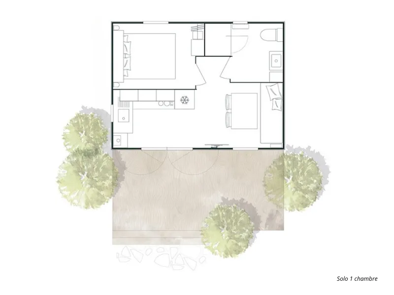 Mobil Home Solo 20M² 1 Chambre
