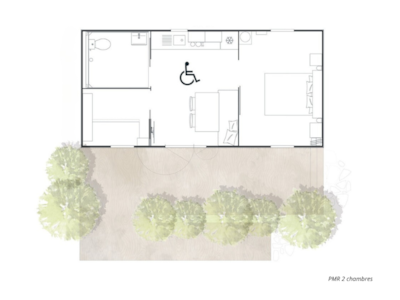 Mobile-home 2 bedrooms 31m² PRM (Air Conditioning Option) — 6