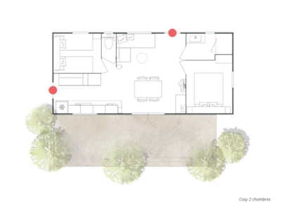 Mobile home 2 bedroom COSY 33m² (Air Conditioning Option) — 7