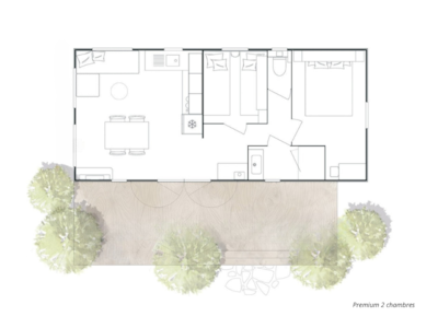 Seaview Mobile-home 2 bedrooms 33m² (Air Conditioning) — 10