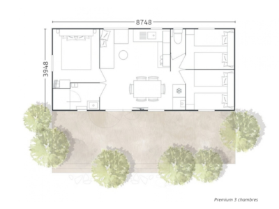 PREMIUM 31-square-meter 2-bedroom mobile home