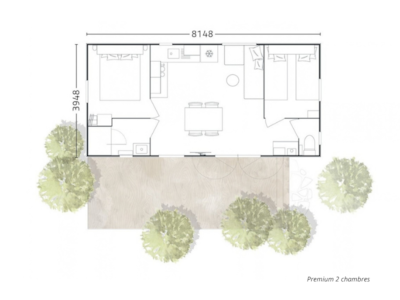 PREMIUM 35-square-meter 3-bedroom mobile home