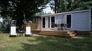 Mietunterkunft - Mobilheim Comfort Xl 33M²| 2 Schlafzimmer |Klimaanlage|Tv| Balkonterrasse - Camping Marvilla Parks - Domaine de la Brèche