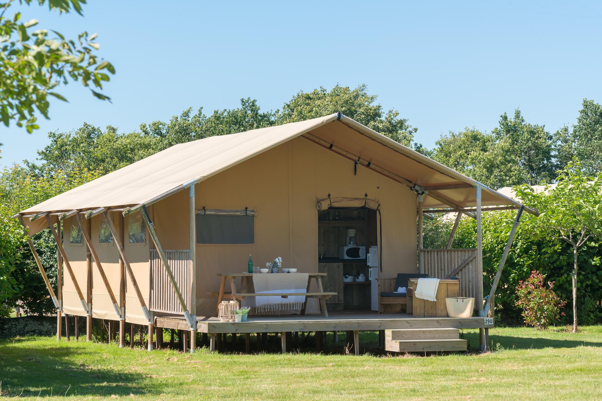 Location - Woody Lodge, Climatisée - 3 Chambres - Camping Village de La Guyonnière