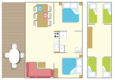 SAFARI LODGE – 8 PERS. – Air conditioning