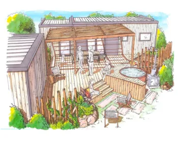 Mietunterkunft - Cottage Premium Duo – 8 Pers. – Klimatisiert - Camping Village de La Guyonnière