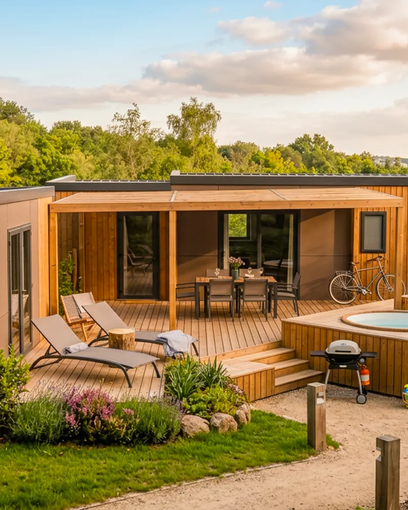 Location - Cottage Premium Duo - 8 Pers. - Climatisé - Camping Village de La Guyonnière