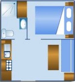 Komfort Cottage 16m² (1 Schlafzimmer)  - Fernsehen