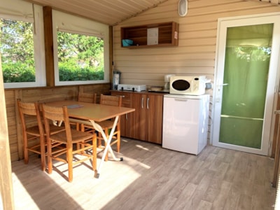 Nature 4p - Bungalow 18m² (2 bedrooms) with covered terrace 8m² - No sanitary & No TV — 2