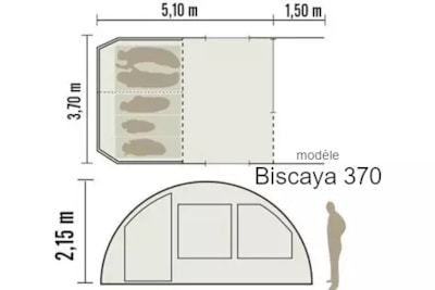 La Tot'prête à camper 5 pers 2 ch.