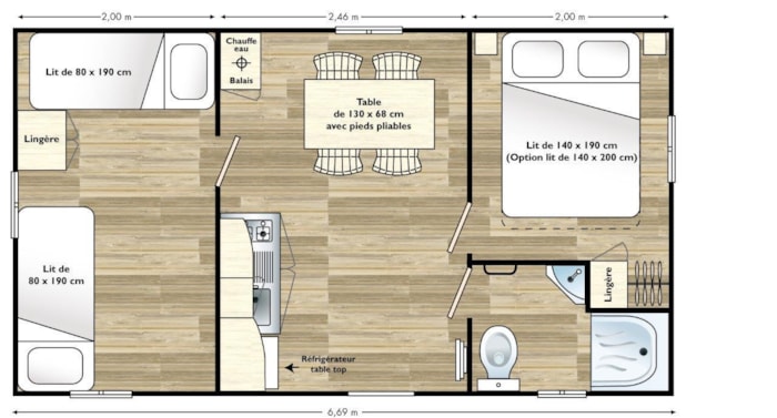 Mobil-Home Classic 2 Chambres - 24M²