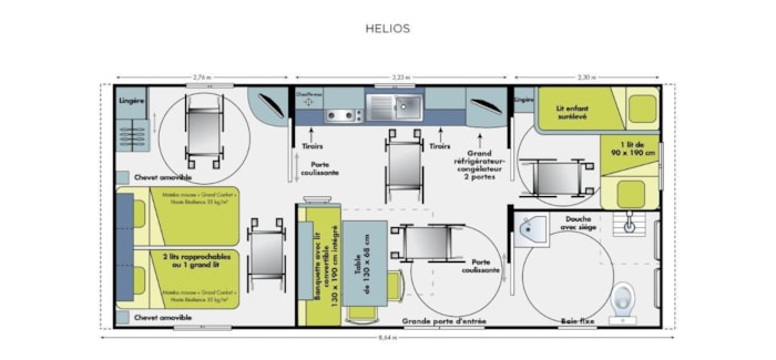 Mobil-Home Helios Adapté Pour Les Personnes À Mobilité Réduite