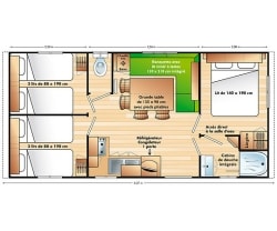 Mobile-home Standard 32m² - 3 bedrooms