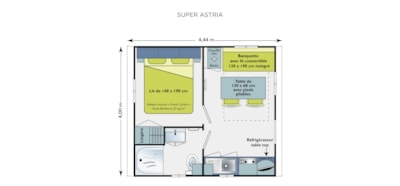 Mobile home Standard 16m² - 1 bedroom + TV