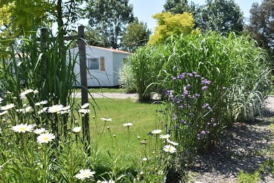 Privilege Package (comfort package + water connection/evacuation + terrace with picnic table. Pitch between 110m² and 130m²) )