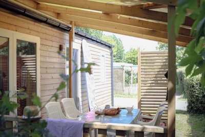 Cottage confort 28m² (2 bedrooms) + covered terrace + TV + Bed linen