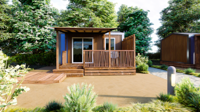 Cottage Premium 18m² - 1 bedroom + covered terrace +DW + TV + Bed linen + towels