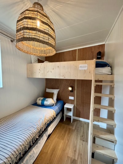 Cabin Spa Premium 33m² (2 bd) + covered terrace + TV + DW + AC + Plancha + Bed Linen + Towels