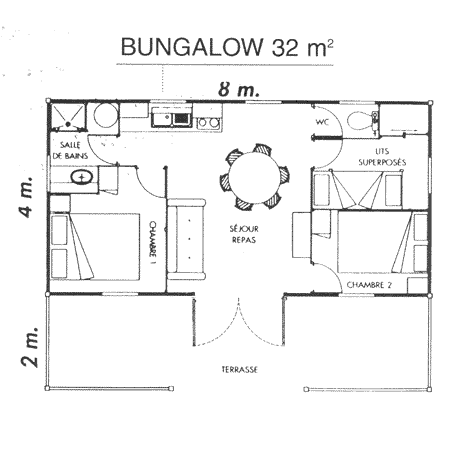 Chalet 3 rooms CONFORT  6 people (+ 2 possible extra beds)
