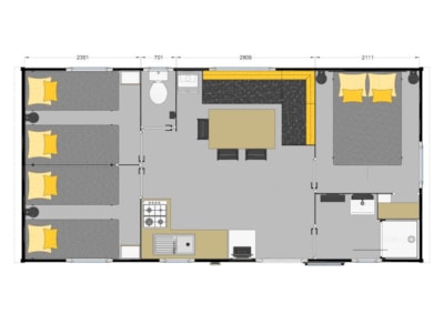 Mobil-home PREMIUM 3 bedrooms