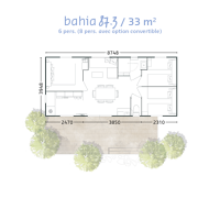 PREMIUM mobile home 3 bedrooms 6 people (+ 2 possible in extra bed)
