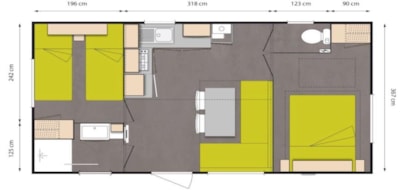 Mobile home/Chalet (no smoking, 1 dog allowed, pitch 187 — 6