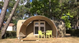 Huuraccommodatie(s) - Tent Lodge Coco Sweet 2Sk - Zonder Sanitair | Insolite - 16M² Overdekt Terras - Zonder Tv - Flower Camping Les Biches