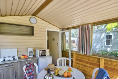 Cabin Nature 2bd - without sanitary facilities | GLAMPING - 19m² covered terrace - without TV
