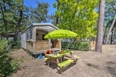 Cabin Nature 2bd - without sanitary facilities | GLAMPING - 19m² covered terrace - without TV