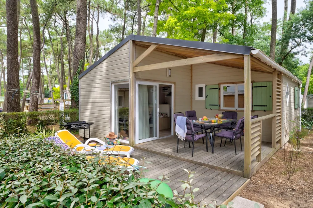 Location - Cottage Premium 3Ch | Premium - 32 À 40M² Terrasse Couverte - Tv - Lv - Wifi Gratuit - Flower Camping Les Biches