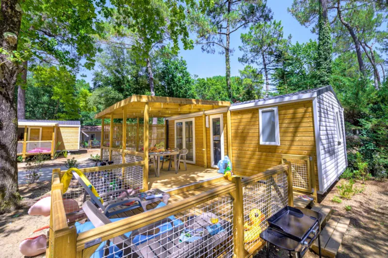 Mobil-Home Family 2Ch | Premium-28M²-Clim-Tv-Lv-Plancha-Wifi Gratuit-Terrasse Xxl Couverte