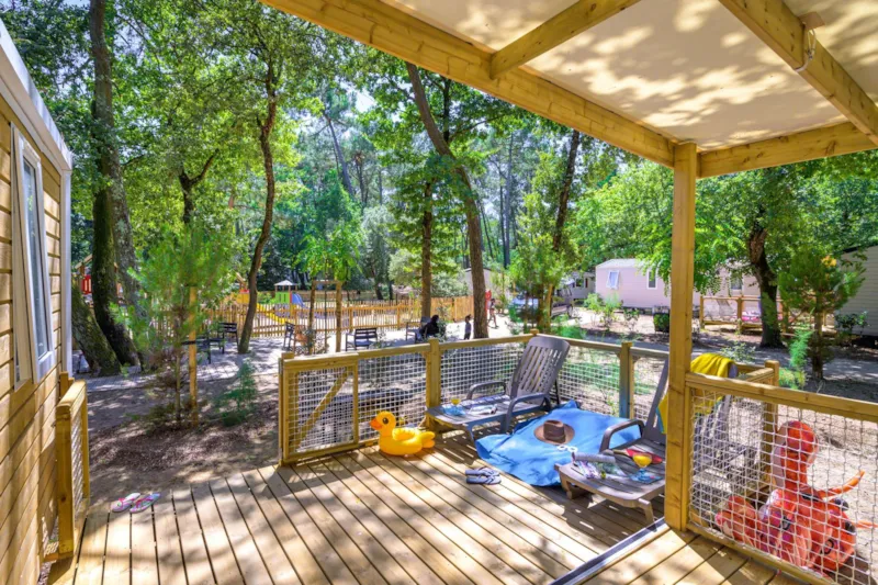 Mobil-Home Family 2Ch | Premium-28M²-Clim-Tv-Lv-Plancha-Wifi Gratuit-Terrasse Xxl Couverte