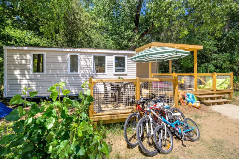 Mobil-Home Family 3Ch | Premium-30M²-Clim-Tv-Lv-Plancha-Wifi Gratuit-Terrasse Xxl Couverte