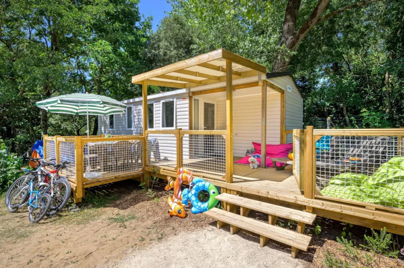 Mobil-Home Family 3Ch | Premium-30M²-Clim-Tv-Lv-Plancha-Wifi Gratuit-Terrasse Xxl Couverte