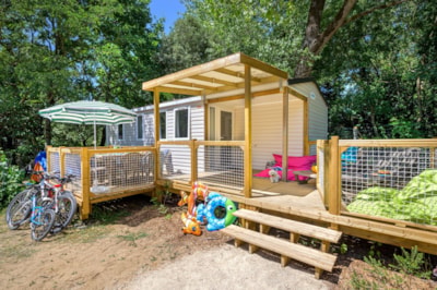 Mobile home Family 3bd | PREMIUM-30m²-A/C-TV-DW-Plancha-Free wifi-XXL covered Terrace-Roselune