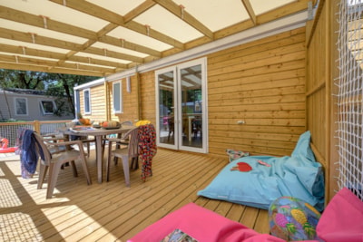 Mobile home Family 4bd | PREMIUM - 38m²-A/C-TV-DW-Plancha-Free wifi-XXL covered Terrace