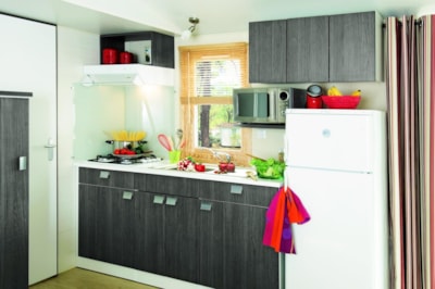 Mobile home Confort TV 3bd | COMFORT - 30m² - covered terrace - TV - plancha