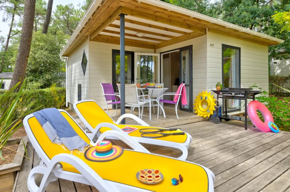 Location - Cottage Premium 2Ch | Premium - 32 À 50M² Terrasse Couv. - Tv - Lv - Wifi Gratuit - Flower Camping Les Biches