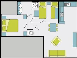 Cottage Premium 2Ch | Premium - 32 À 56M² Terrasse Couv. - Tv - Lv - Wifi Gratuit