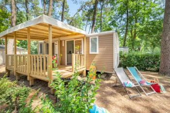 Mietunterkunft - Mobilheim Confort Tv 2Sz | Confort - 26M² - Überdachte Terrasse - Tv - Plancha - Flower Camping Les Biches