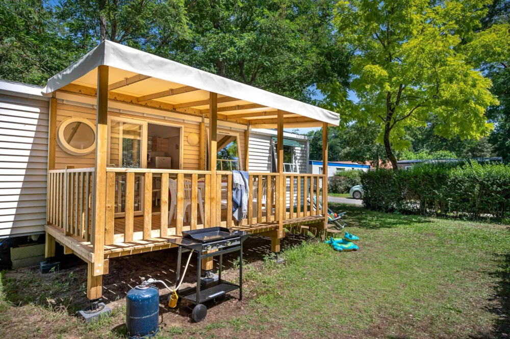 Location - Mobil-Home Confort Tv 3Ch | Confort - 30M² - Terrasse Couverte - Tv - Plancha - Flower Camping Les Biches