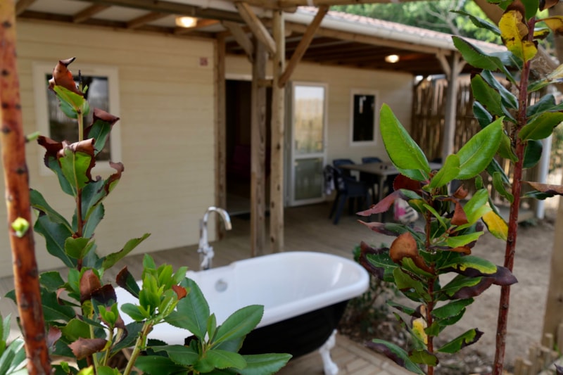 Cottage Garden 3ch | PREMIUM - 32m²- terrasse couv. -TV -lave-vaiss. -plancha -baignoire -piéton 6/7 Pers.