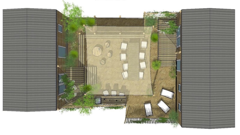 Mobil-home Tribu 5ch | PREMIUM 56m²- terrasse couverte - 2 sdb - TV -Lave vaisselle - Plancha 10 Pers.