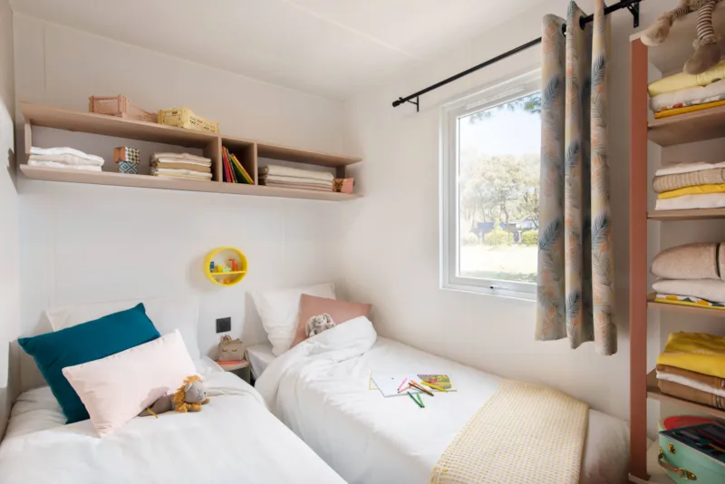 Mobil-Home Tribu 5Ch |  Premium 56M²-Clim-2Sdb-Tv-Lv-Plancha-Wifi Gratuit-Terrasse Couverte