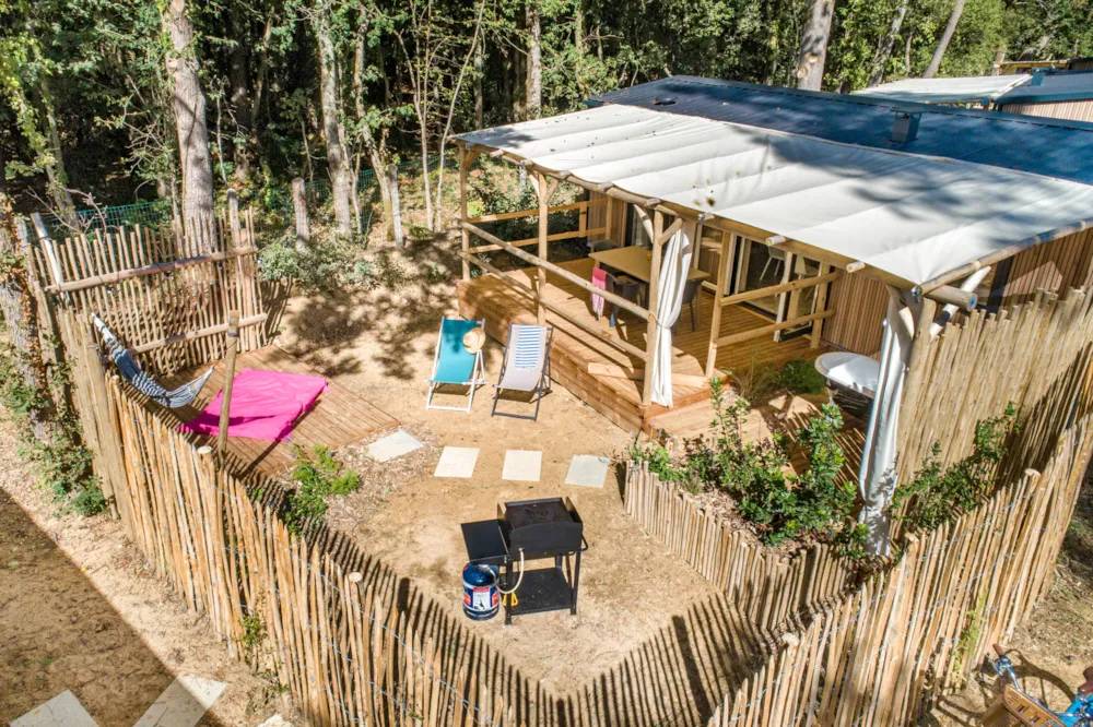 Location - Mobil-Home Garden 2Ch | Premium -31M²- Terrasse Couv - Tv - Lv - Plancha - Baignoire - Wifi Gratuit - Flower Camping Les Biches