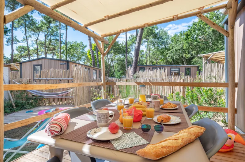 Mobil-Home Garden 2Ch | Premium-31M²-Clim-Tv-Lv-Plancha-Baignoire-Wifi Gratuit-Terrasse Couverte