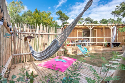 Mobile Home Garden 2bd | PREMIUM-31m²-A/C-TV-DW-Plancha-Bath-Free wifi-covered Terrace